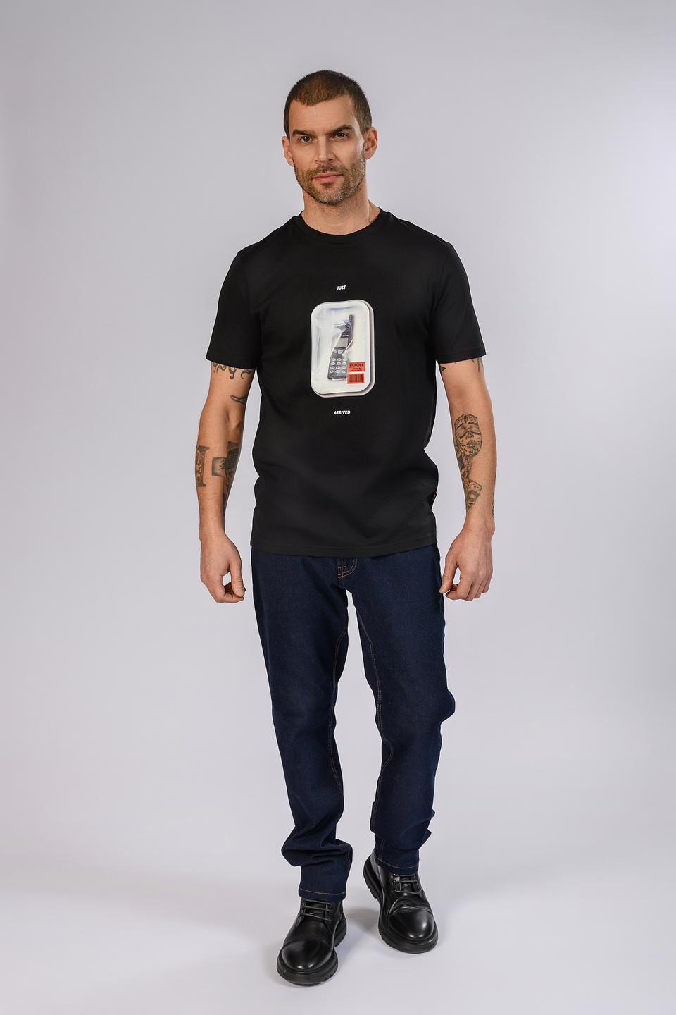 Футболка Boss Orange с принтом чёрная