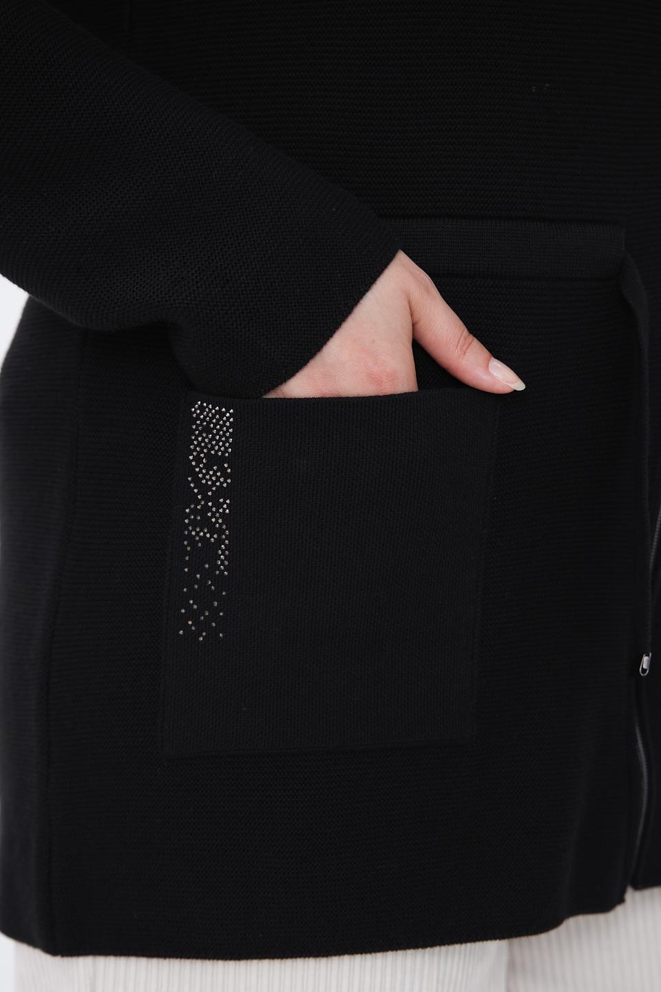 Жакет Lebek чёрный на молнии