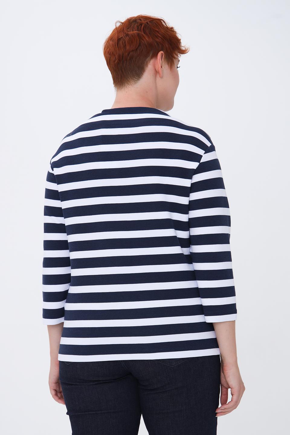 Пуловер Rabe collection в полоску с цветами