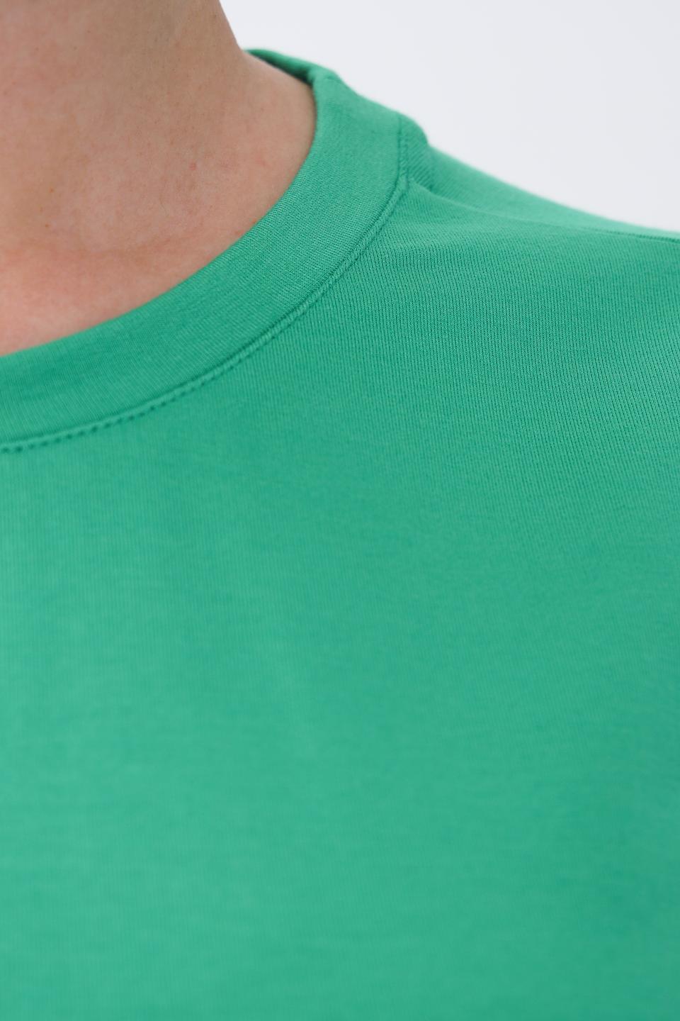 Пуловер Lecomte зелёный с карманом