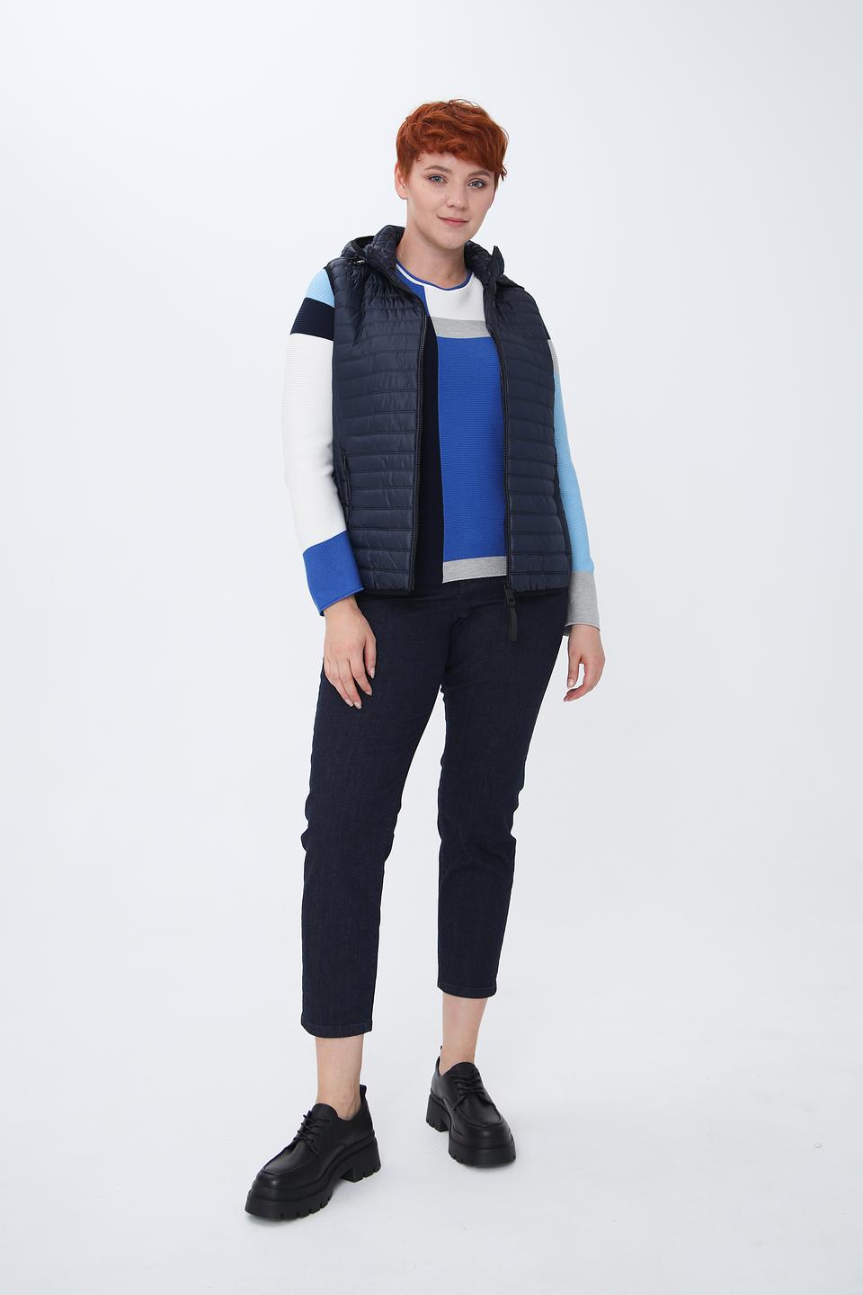 Жилет Lebek стеганый, темно-синий