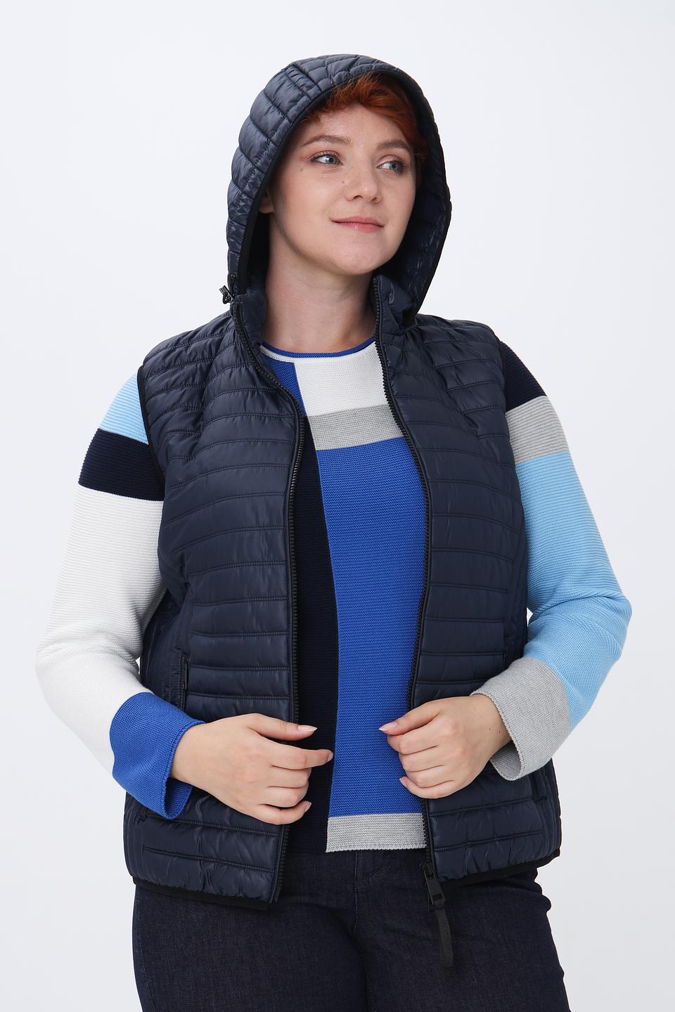 Жилет Lebek стеганый, темно-синий