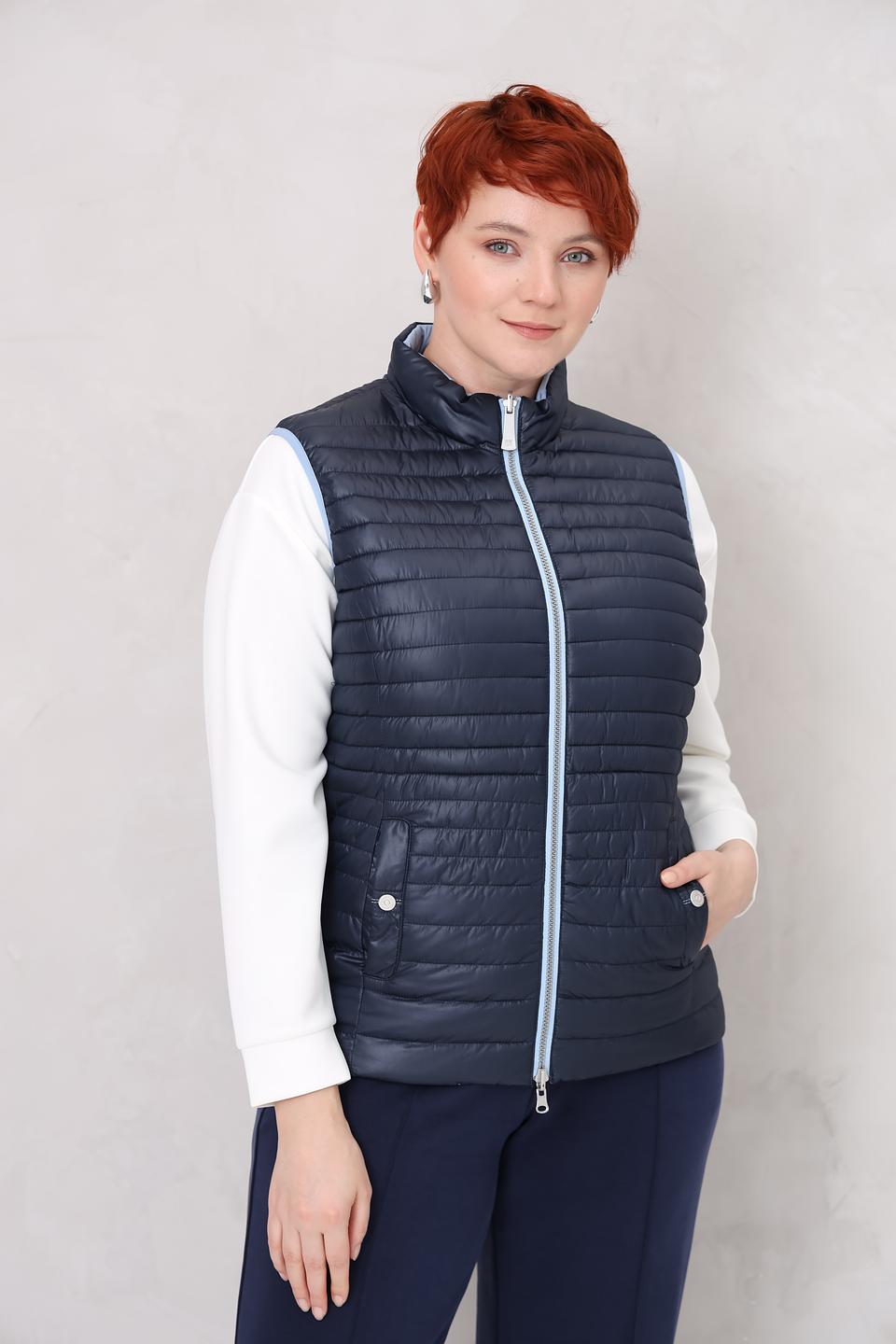 Жилет Lebek стеганый синий