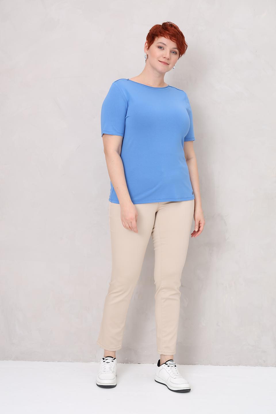 Футболка Lebek голубая