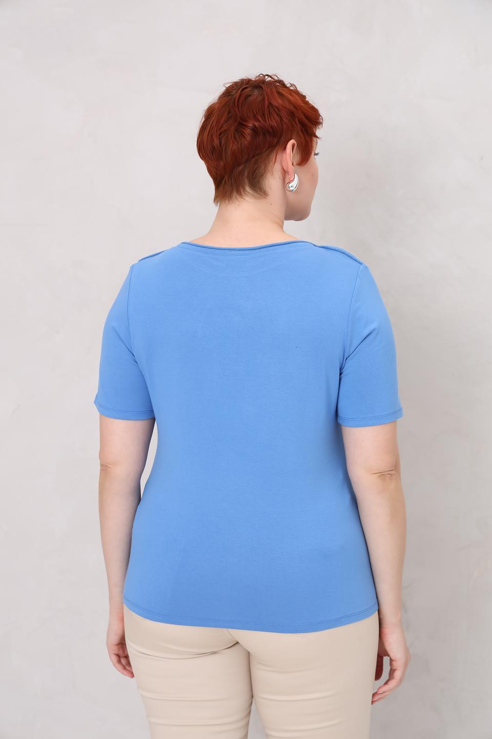 Футболка Lebek голубая