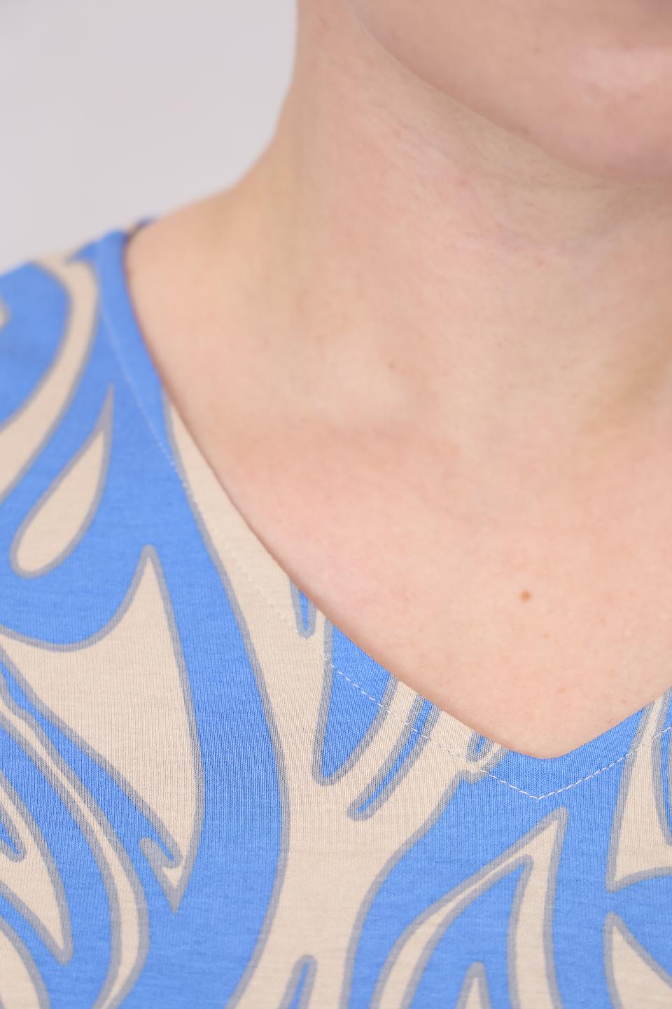 Футболка Barbara Lebek с принтом голубая