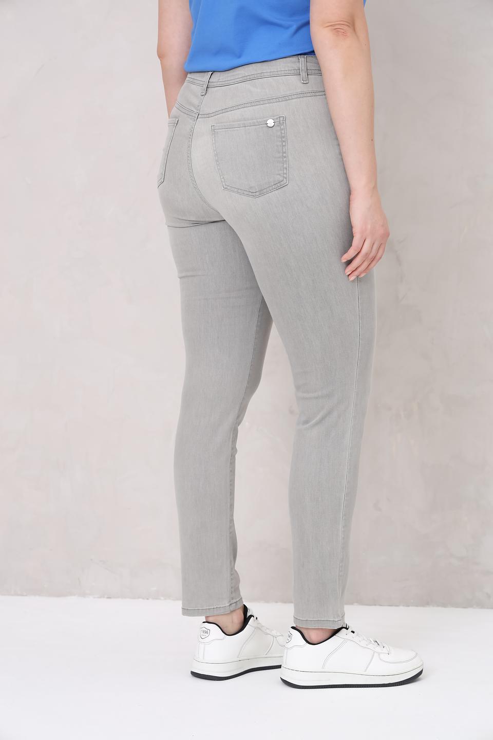 Джинсы Lebek серые с высокой посадкой