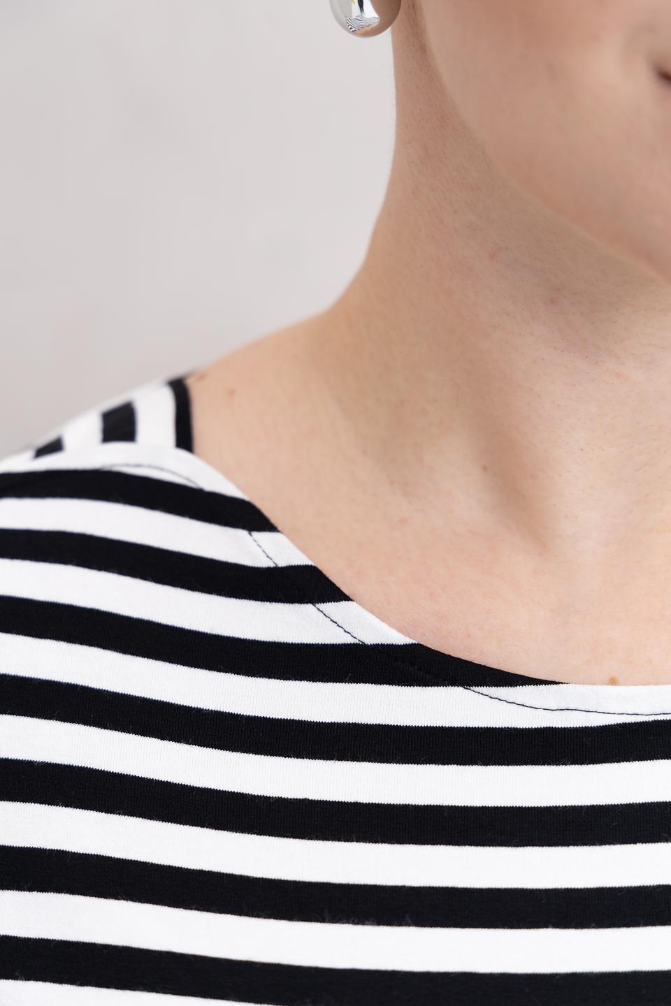 Футболка Doris Streich в полоску чёрная