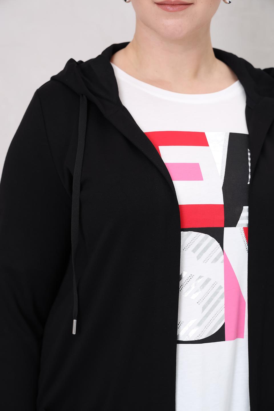 Жакет Via Appia чёрный с капюшоном