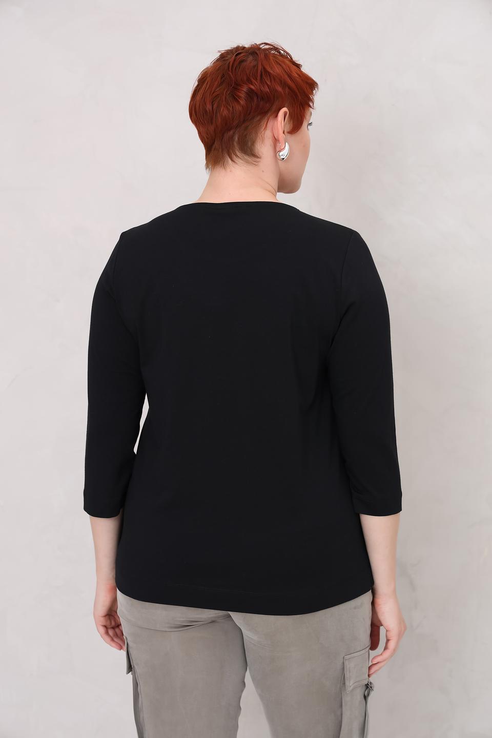 Лонгслив Via Appia с принтом чёрный