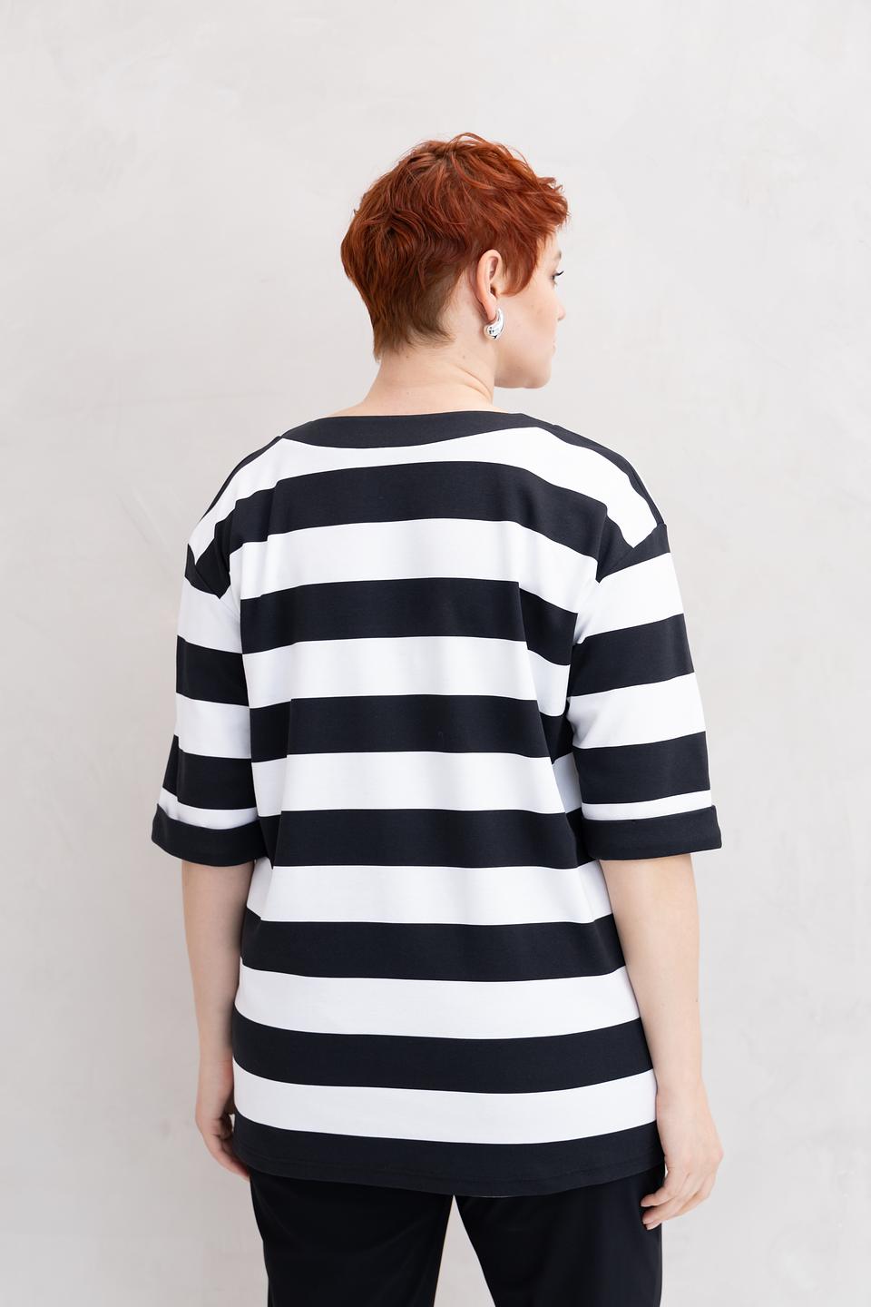 Футболка Doris Streich в полоску с принтом