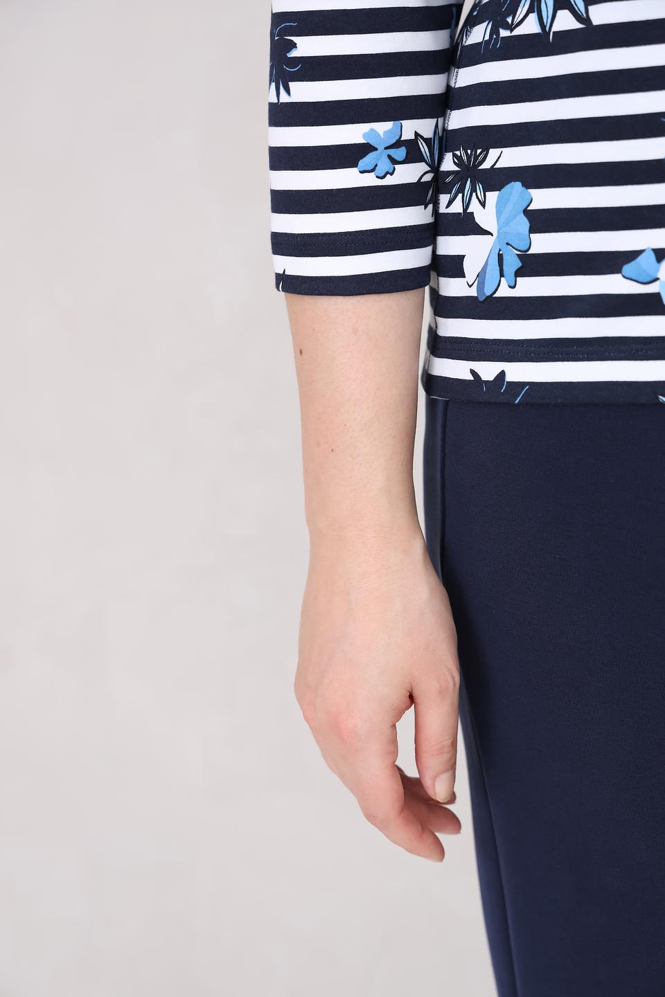 Лонгслив Rabe collection в полоску с цветами