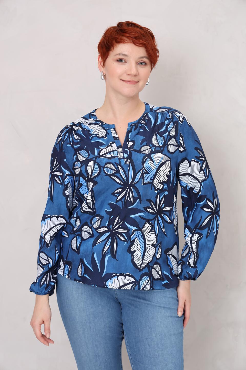 Блуза Rabe collection с тропическим принтом