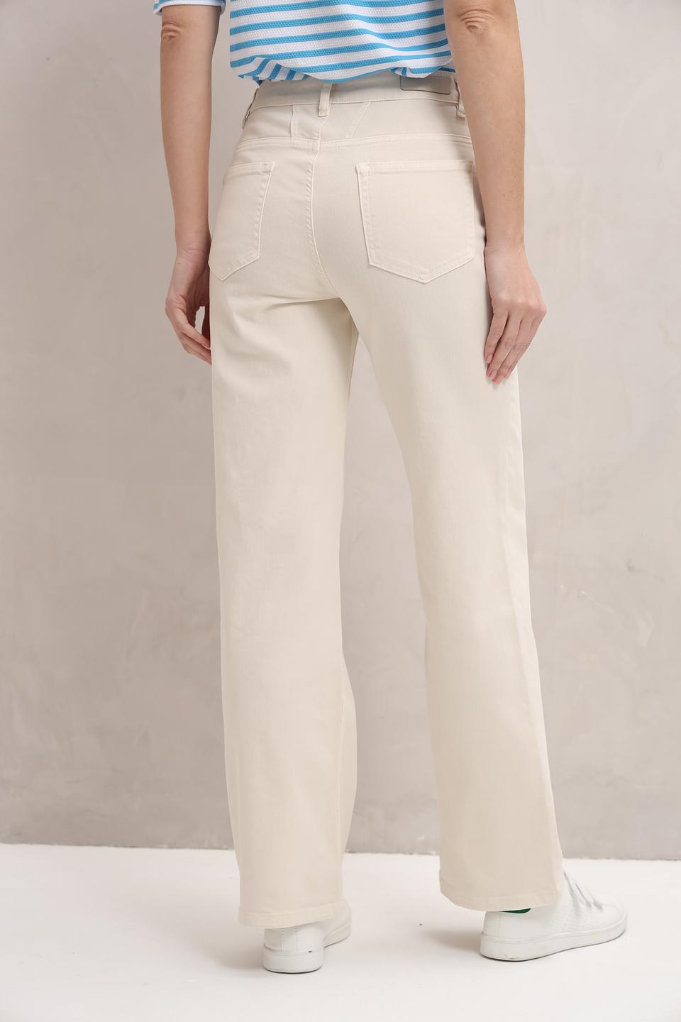 Джинсы Oui прямого кроя бежевые