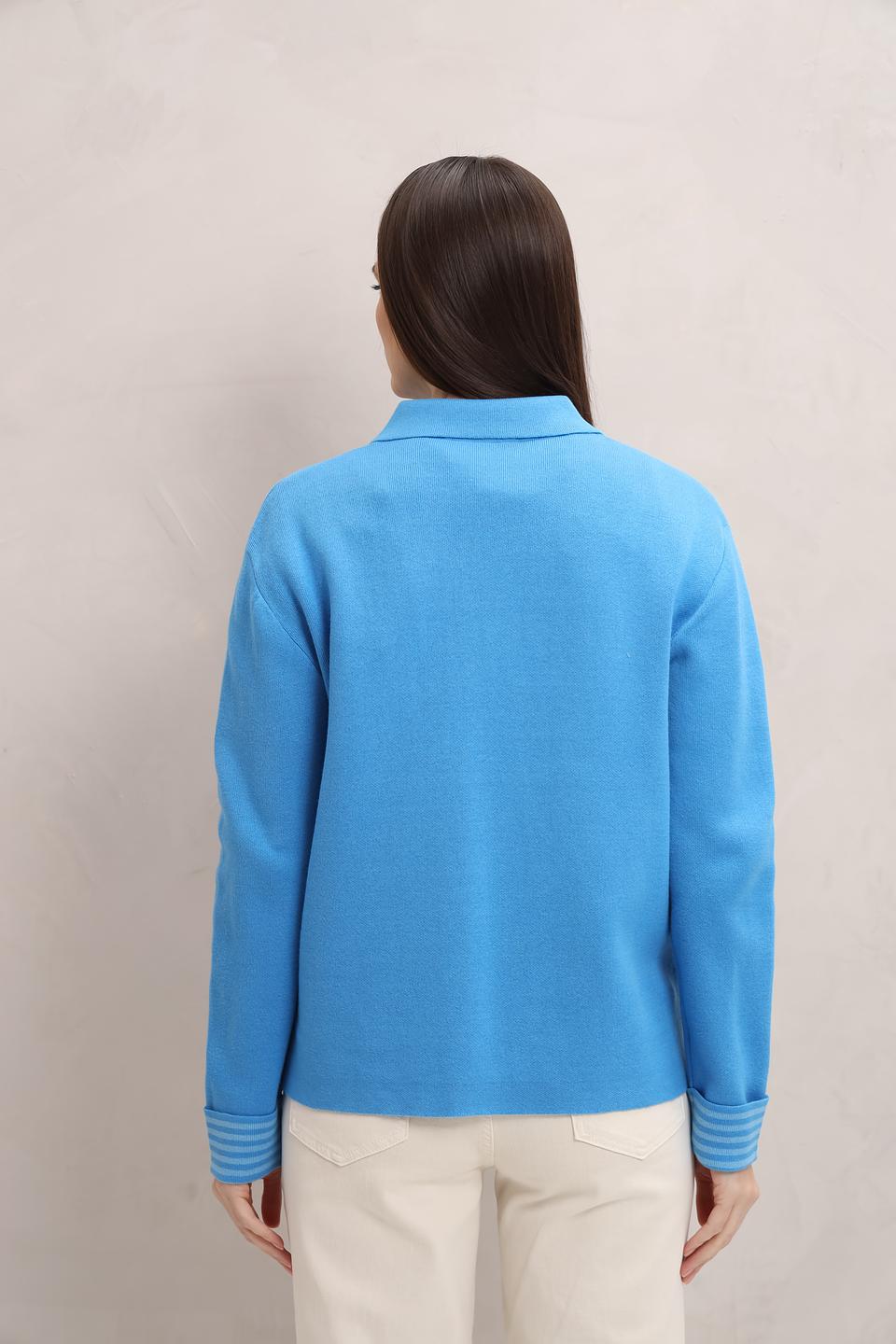 Жакет Bianca голубой с карманами