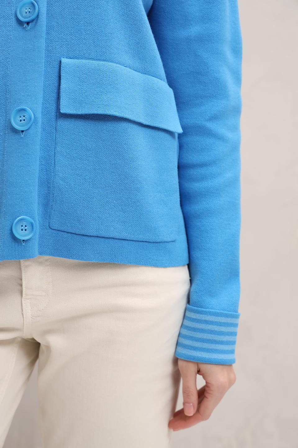 Жакет Bianca голубой с карманами