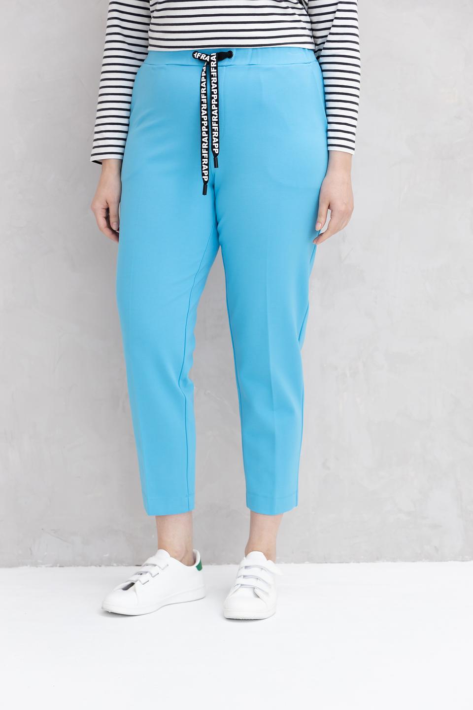 Брюки Frapp голубые с поясом