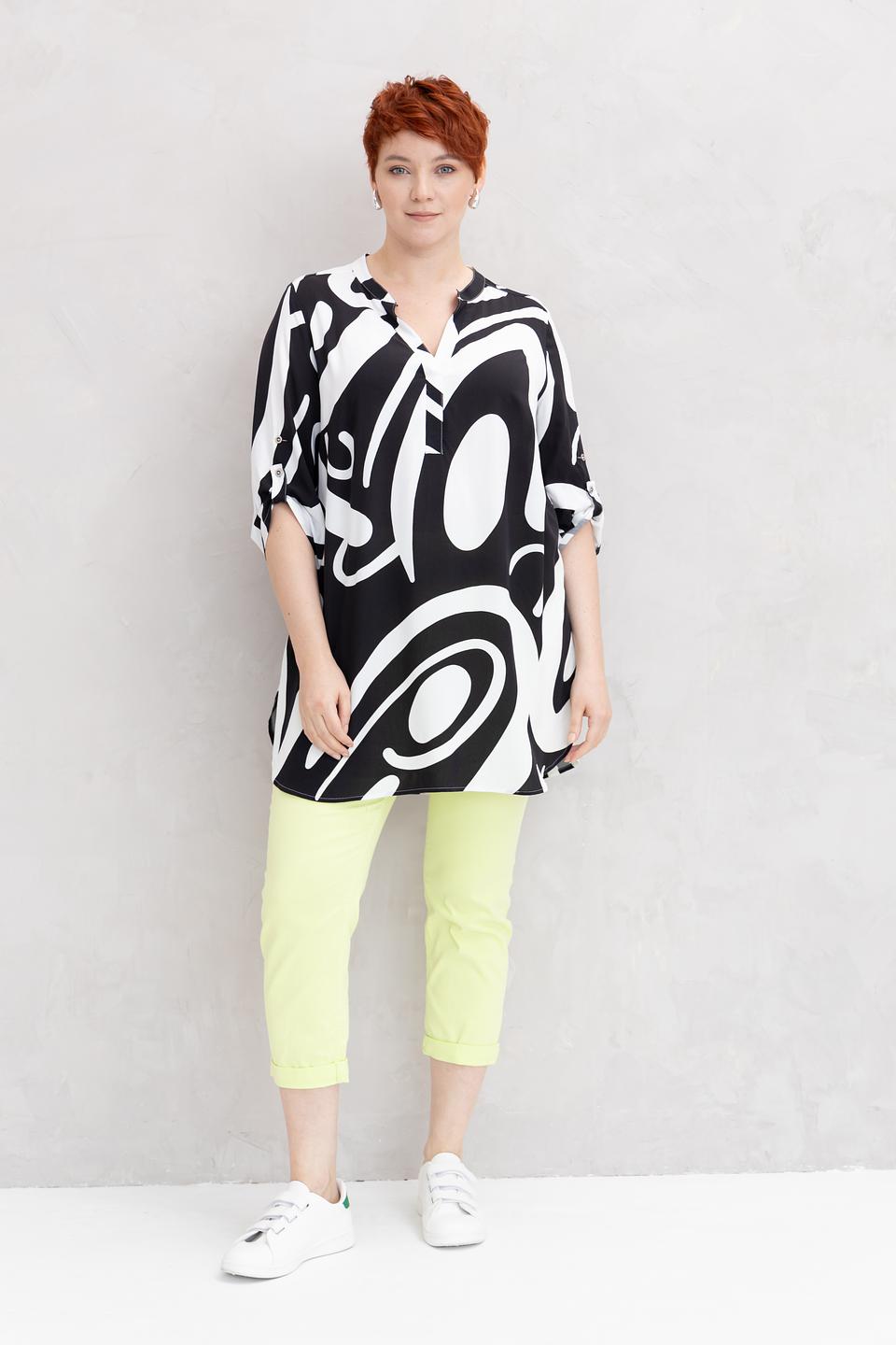 Блуза Doris Streich с абстрактным принтом