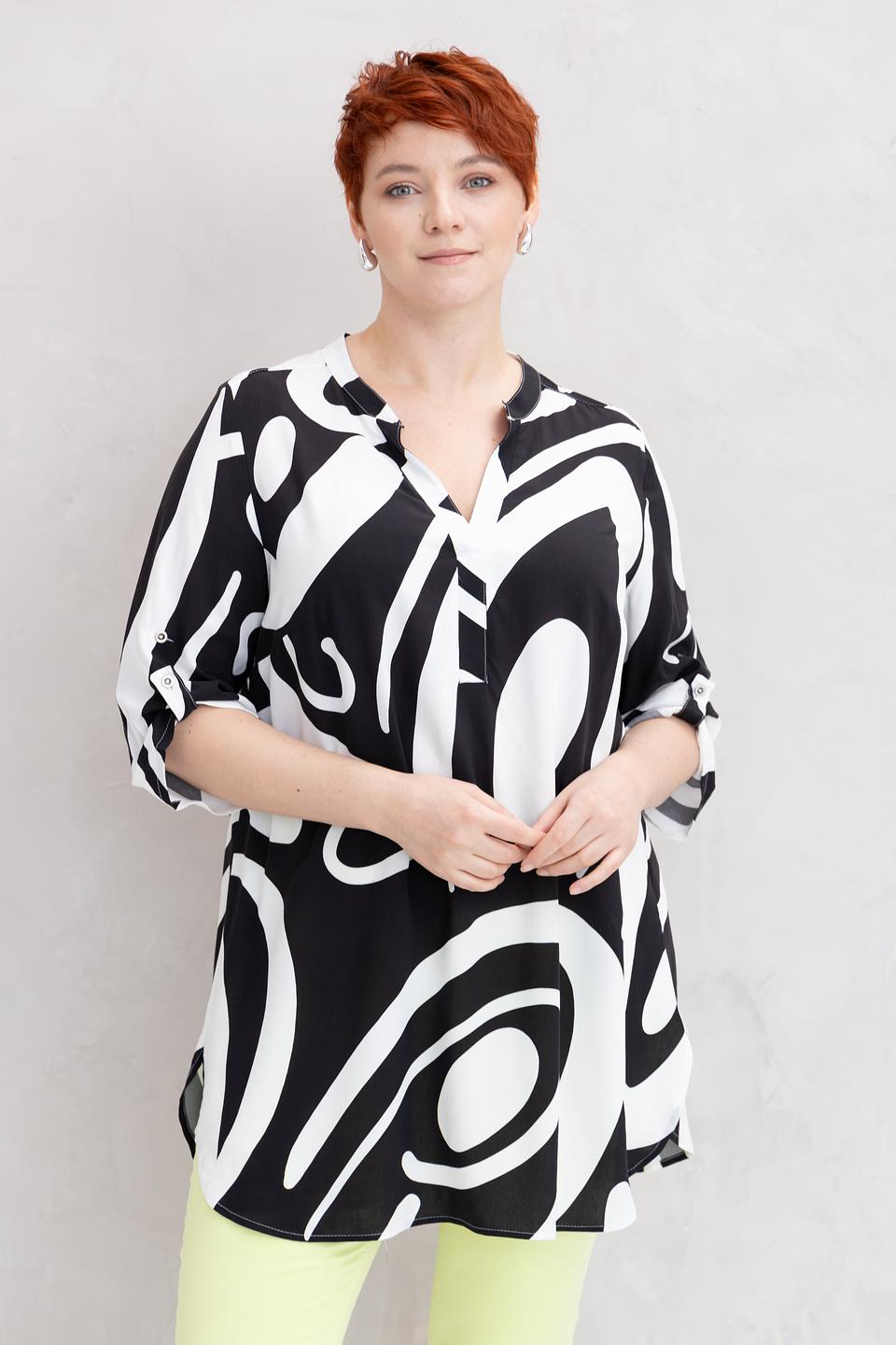 Блуза Doris Streich с абстрактным принтом