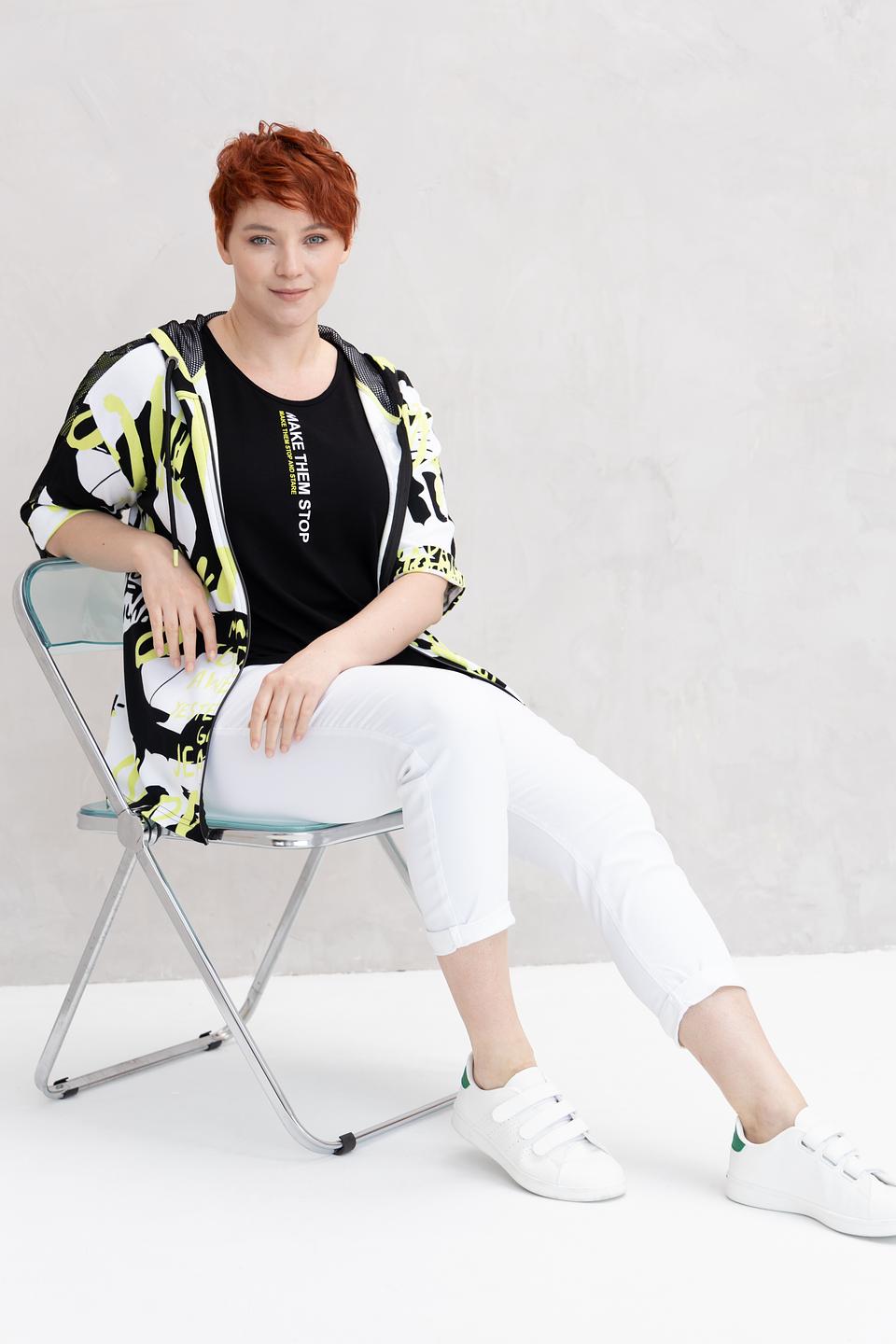 Жакет Doris Streich с принтом чёрный