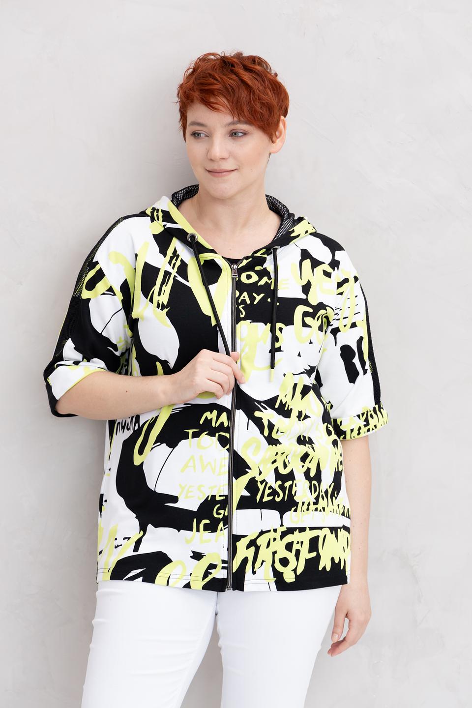 Жакет Doris Streich с принтом чёрный