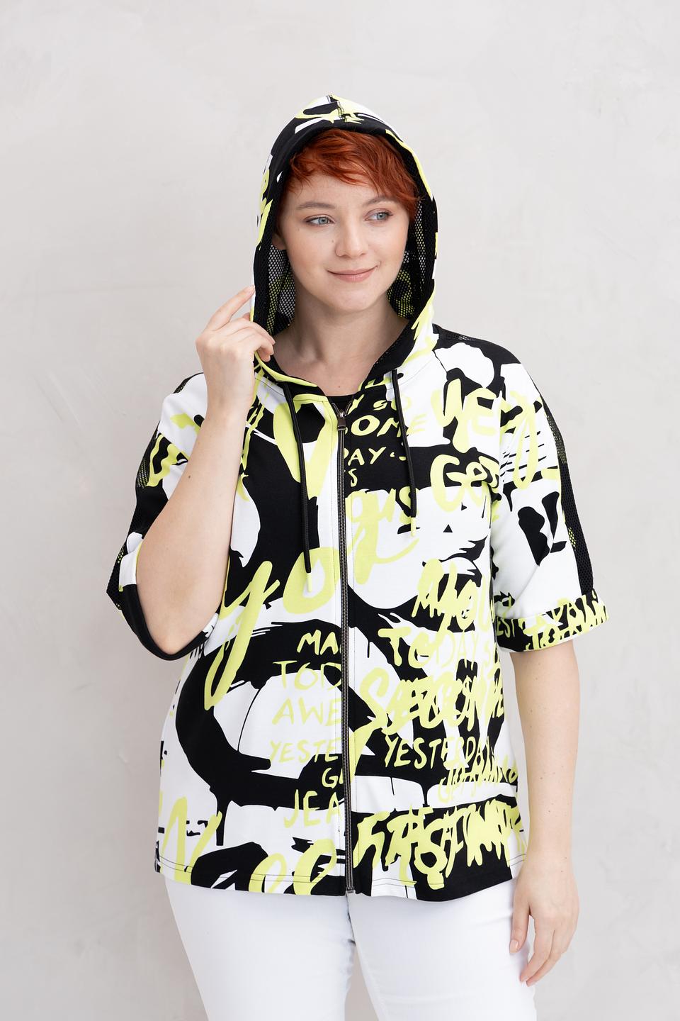 Жакет Doris Streich с принтом чёрный