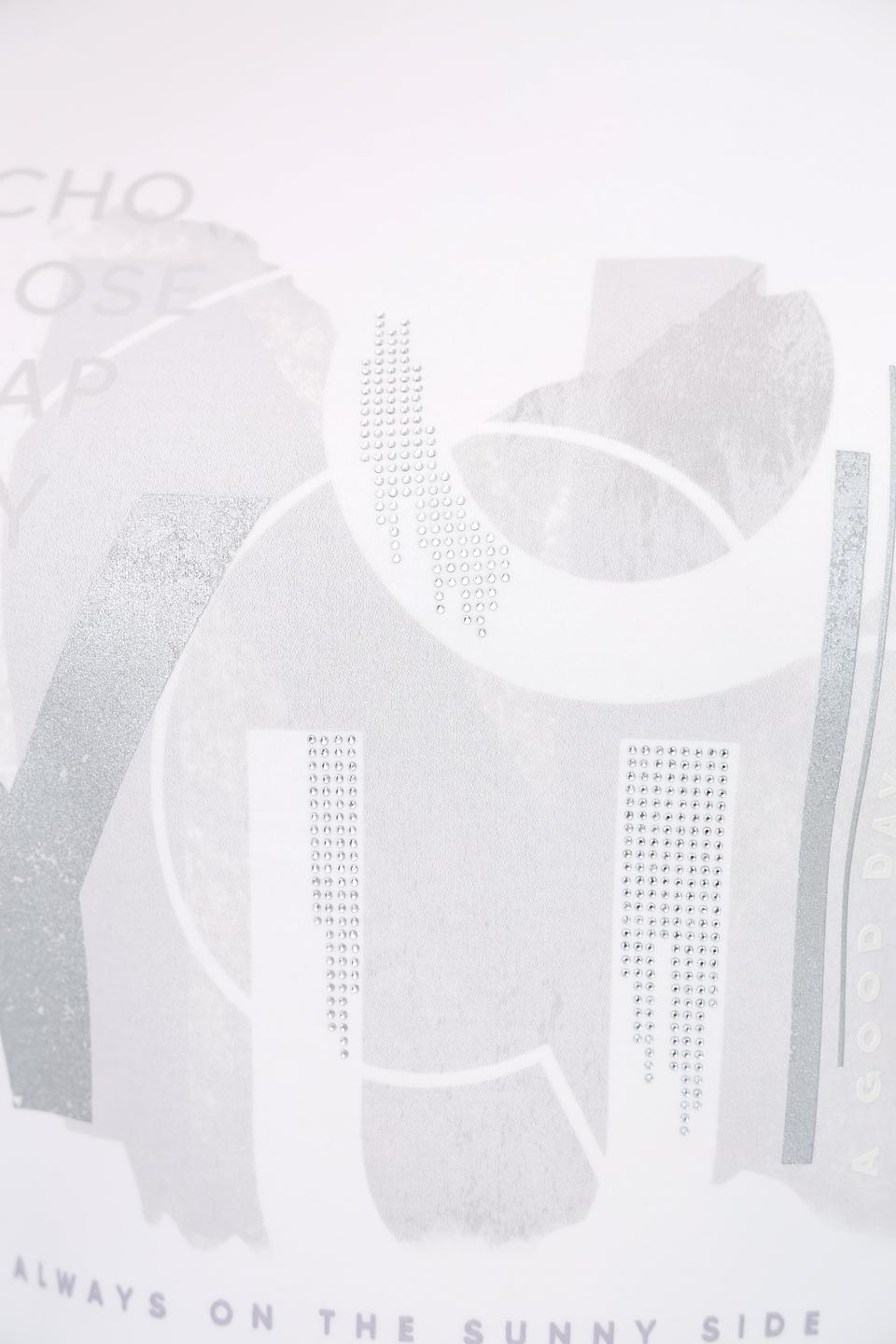 Пуловер Rabe collection с принтом белый