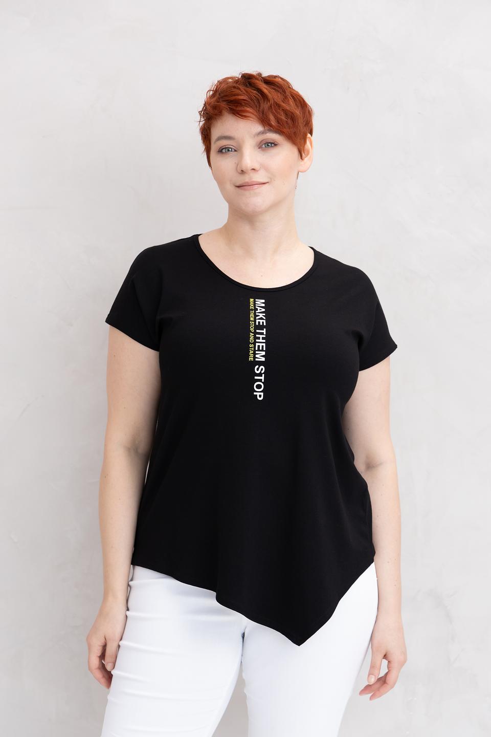 Футболка Doris Streich с принтом чёрная