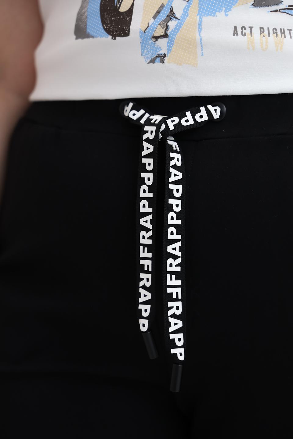 Брюки Frapp чёрные с логотипом