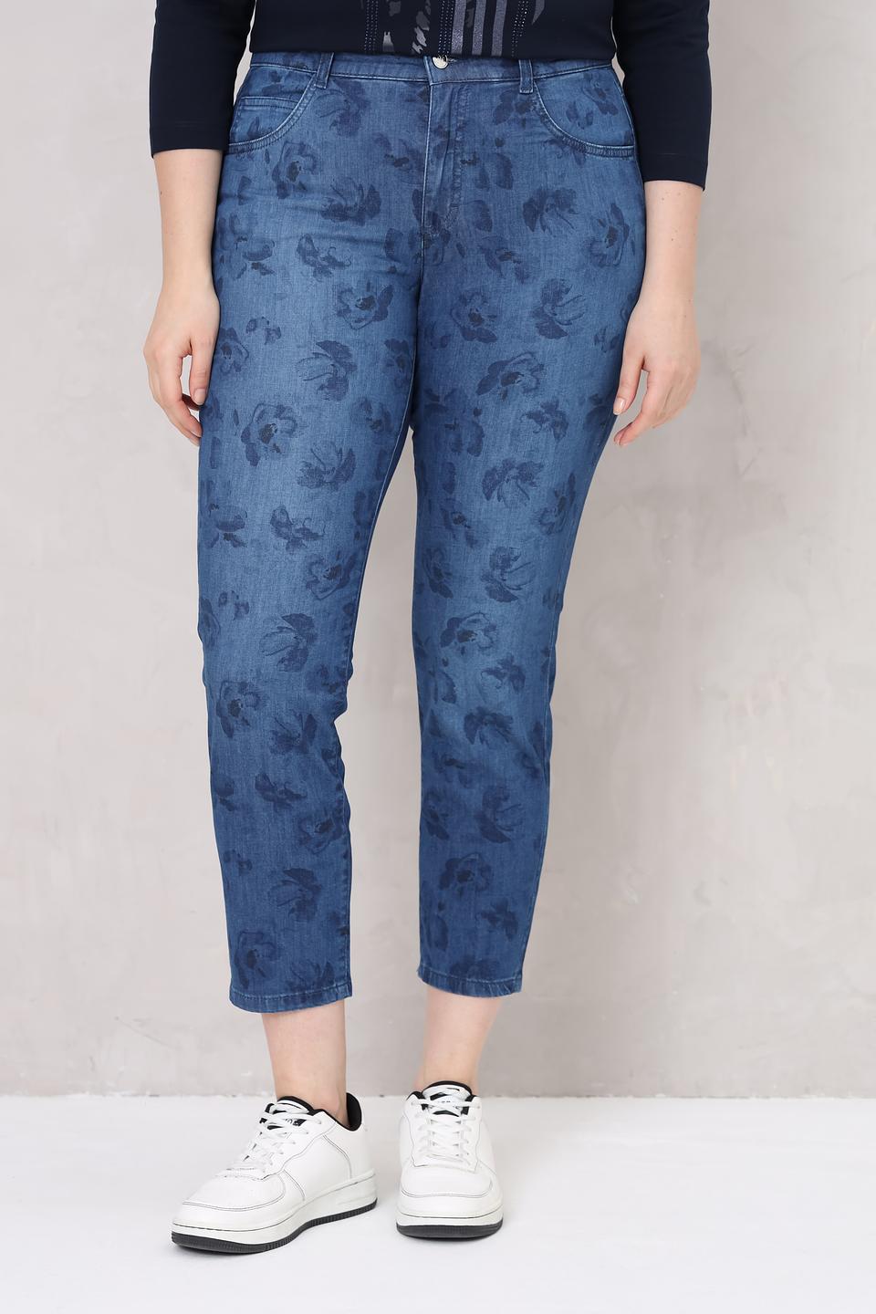 Джинсы Rabe collection с цветочным принтом