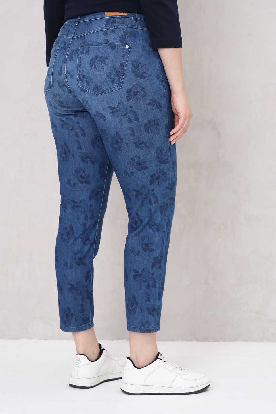 Джинсы Rabe collection с цветочным принтом