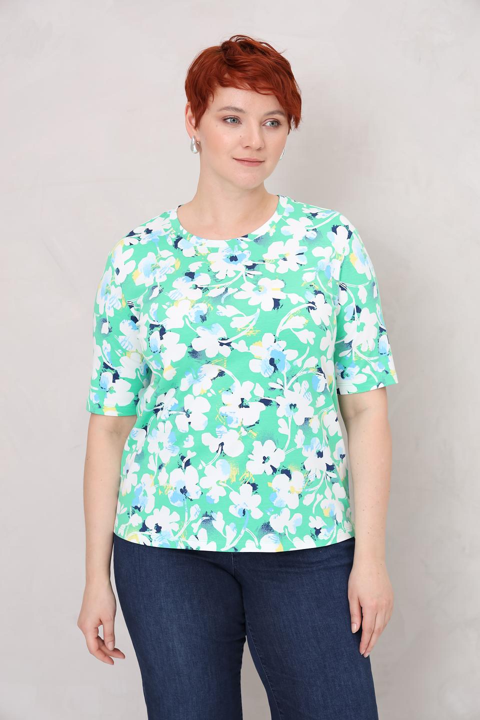 Футболка Rabe collection с цветочным принтом