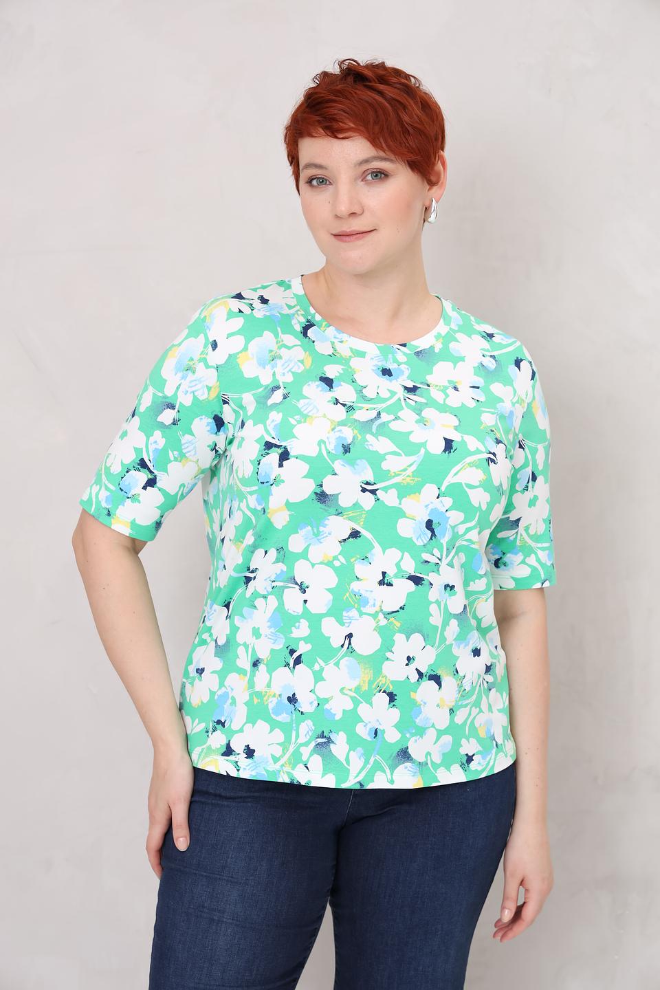 Футболка Rabe collection с цветочным принтом