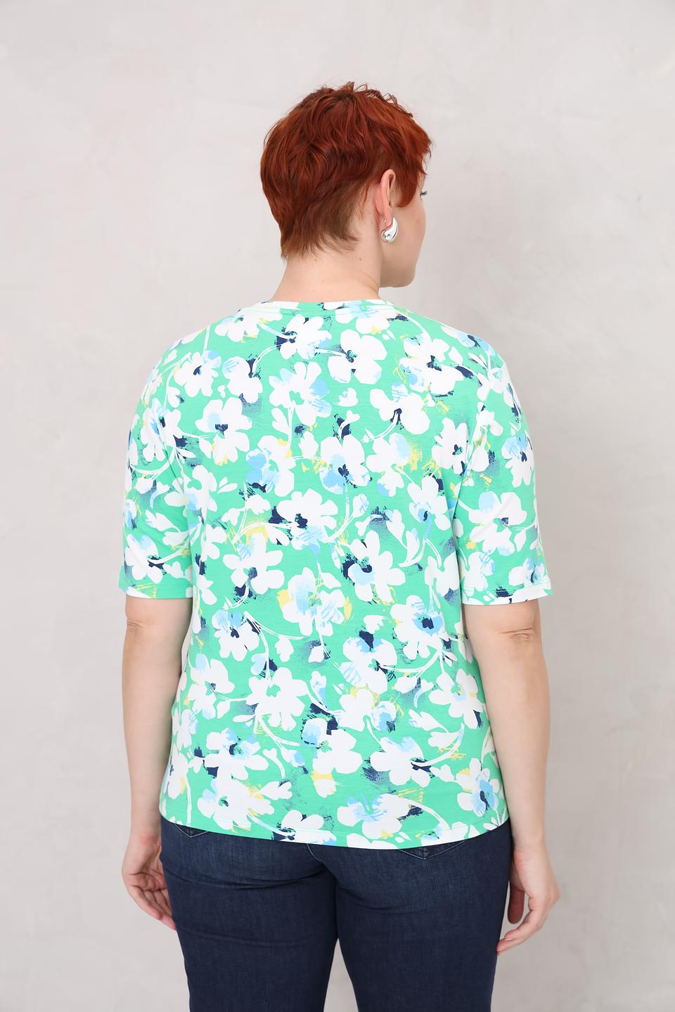 Футболка Rabe collection с цветочным принтом