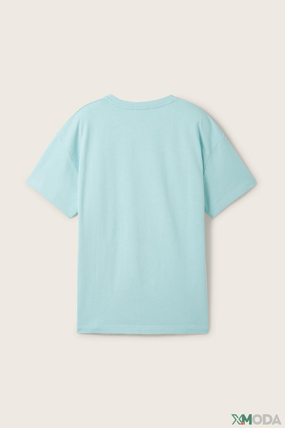 Футболка Tom Tailor с принтом голубая