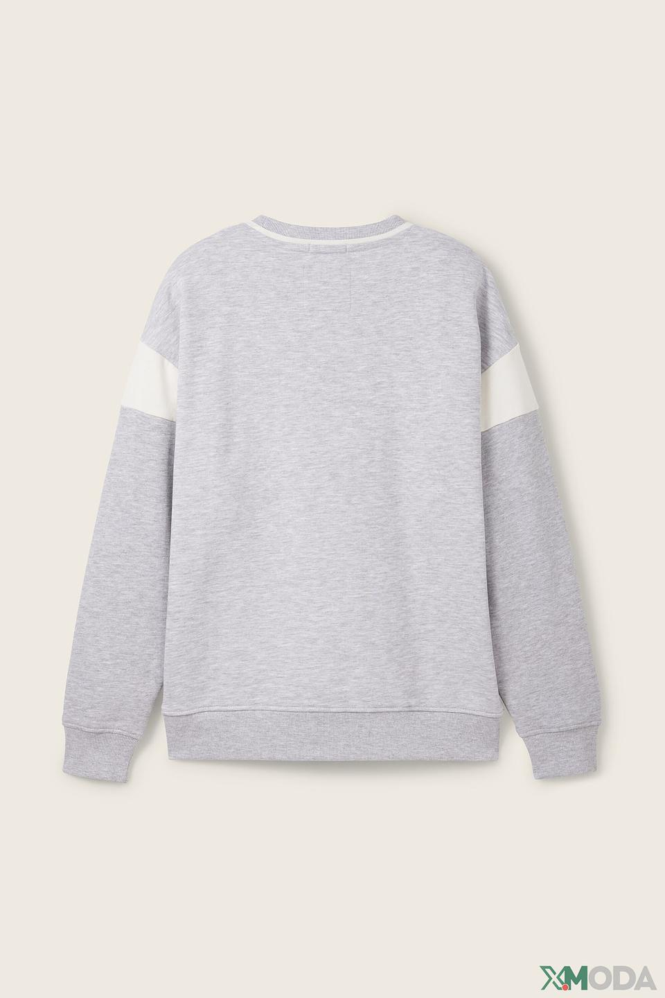 Свитшот Tom Tailor серый с принтом