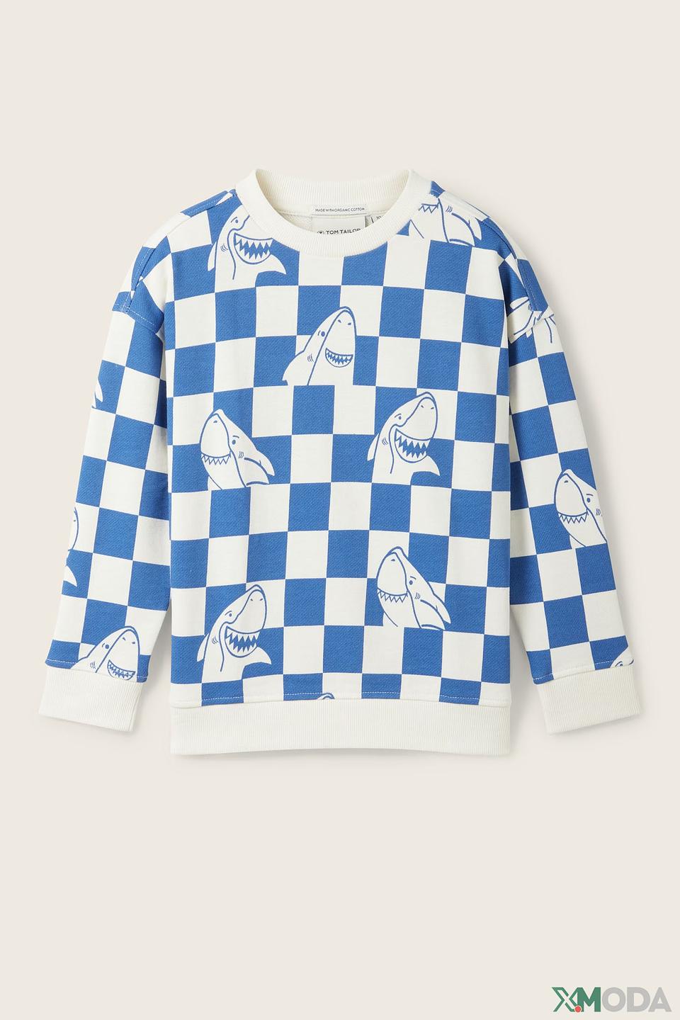 Свитшот Tom Tailor сине-белый