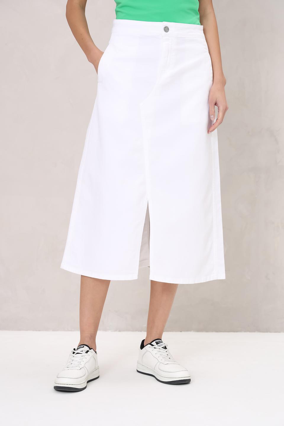 Юбка UNQ женская белая с разрезом