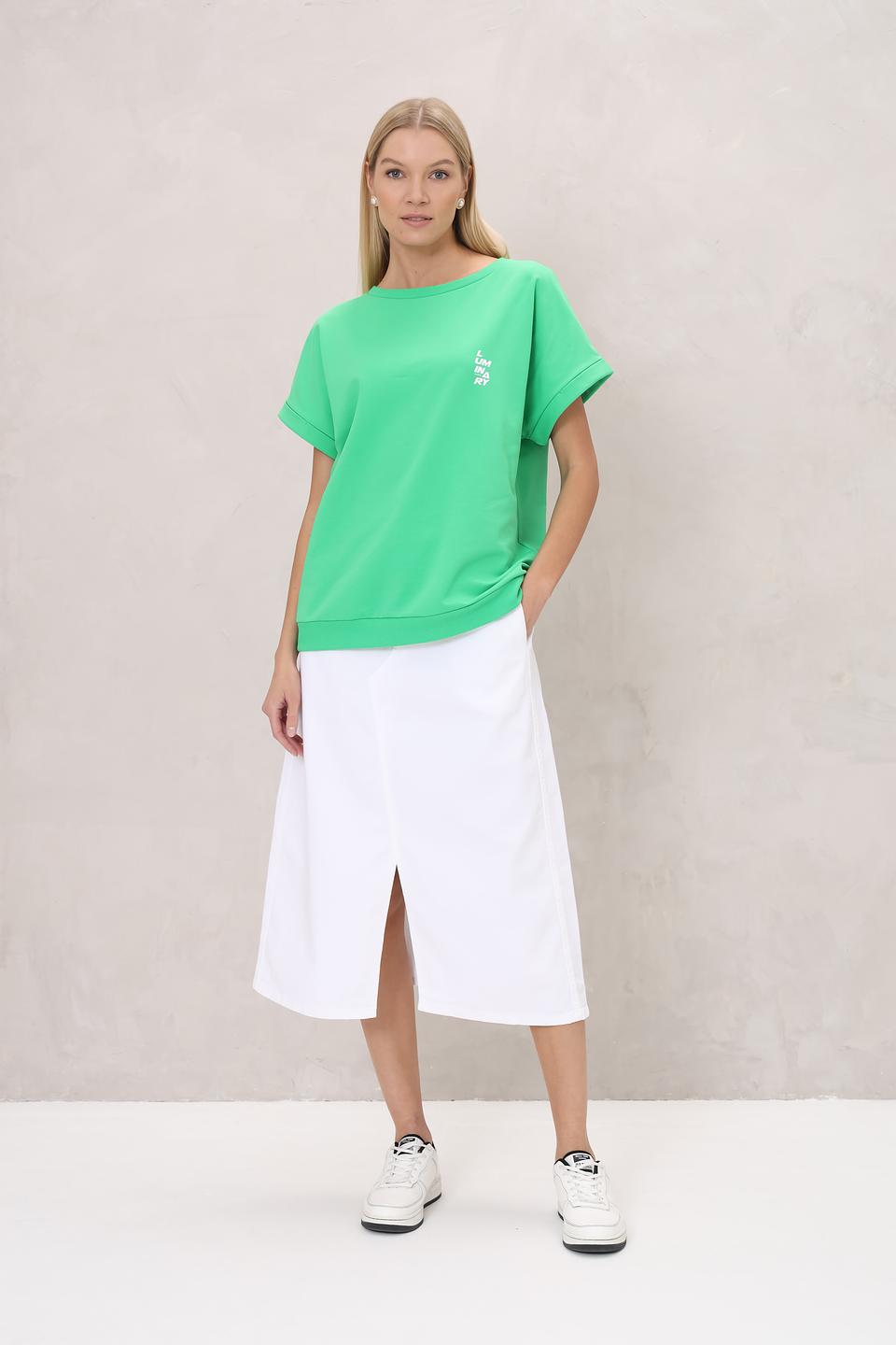 Пуловер UNQ женский лайм с логотипом