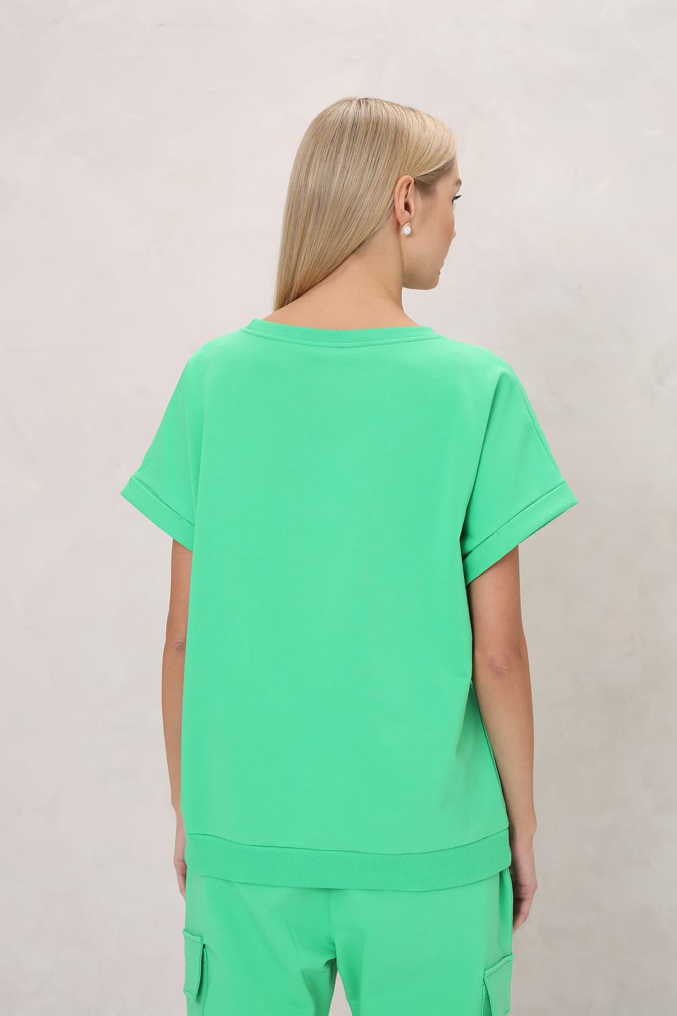 Пуловер UNQ женский лайм с логотипом