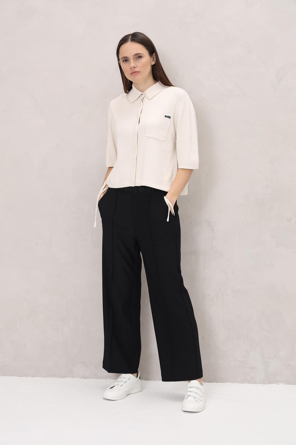 Жакет Oui приталенный, кремовый