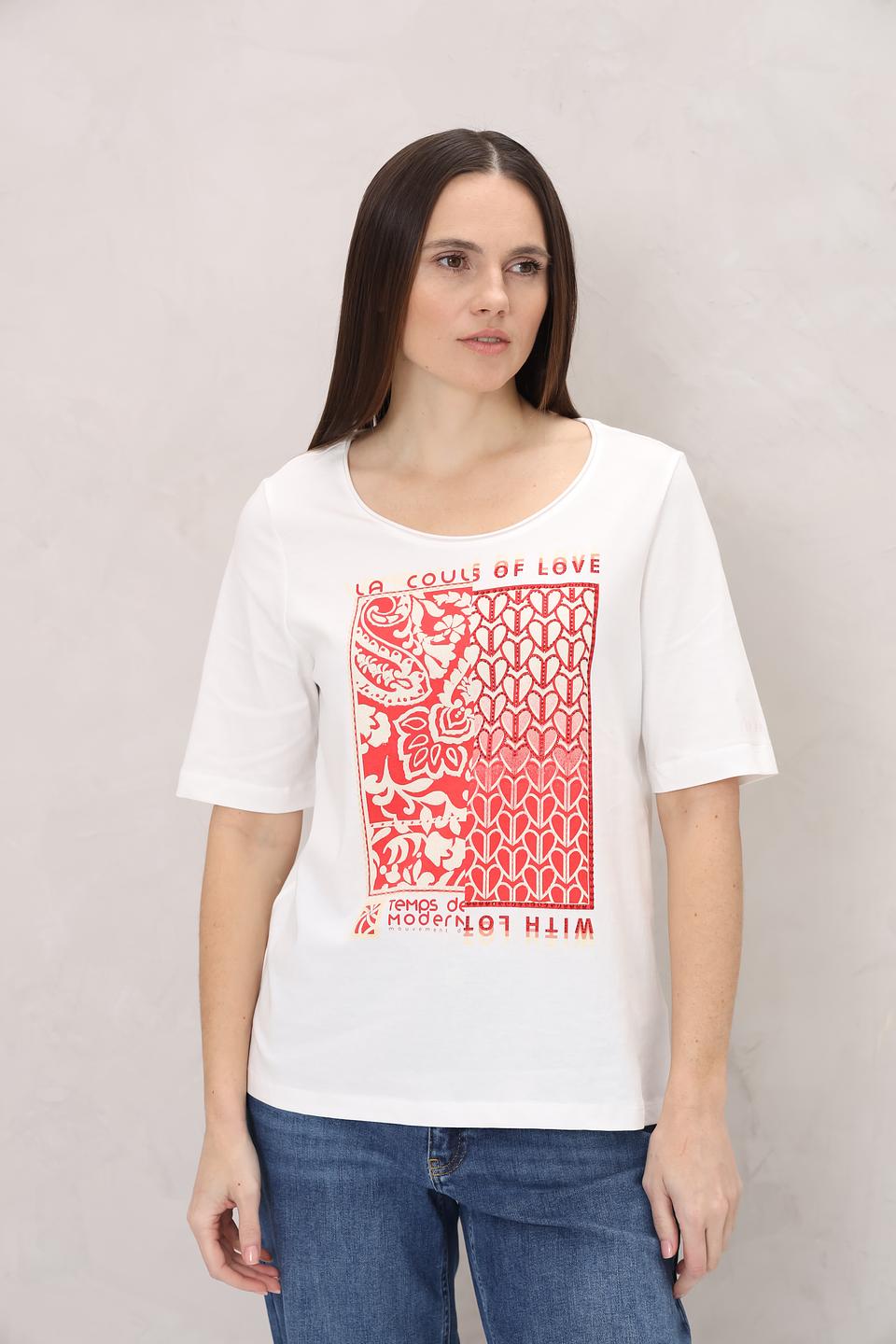 Футболка Oui с принтом красный