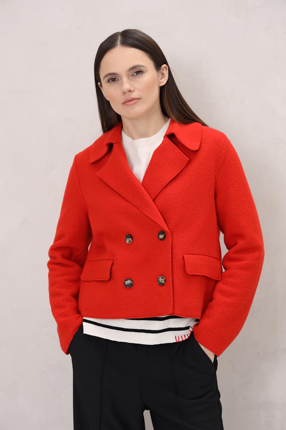 Жакет Oui шерстяной красный