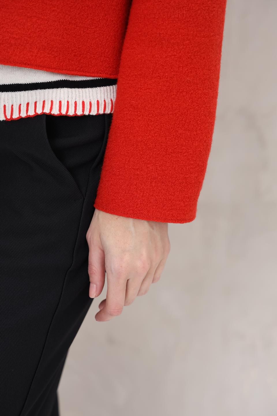 Жакет Oui шерстяной красный