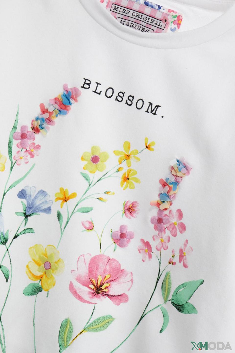 Свитшот Original Marines дев. с цветочным принтом