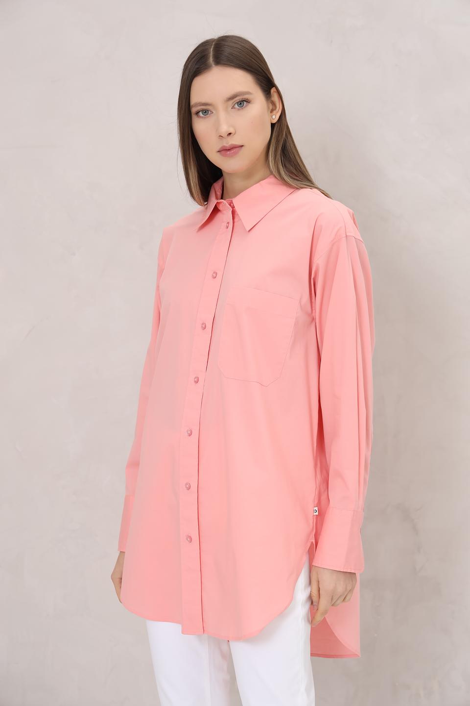 Рубашка Tom Tailor denim розовая