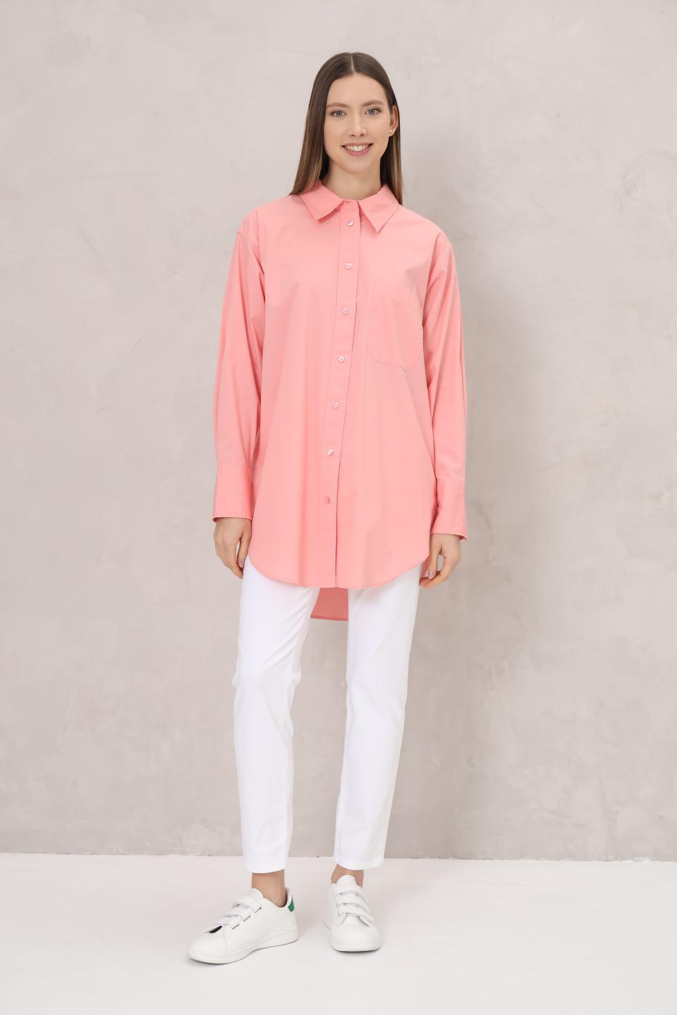 Рубашка Tom Tailor denim розовая