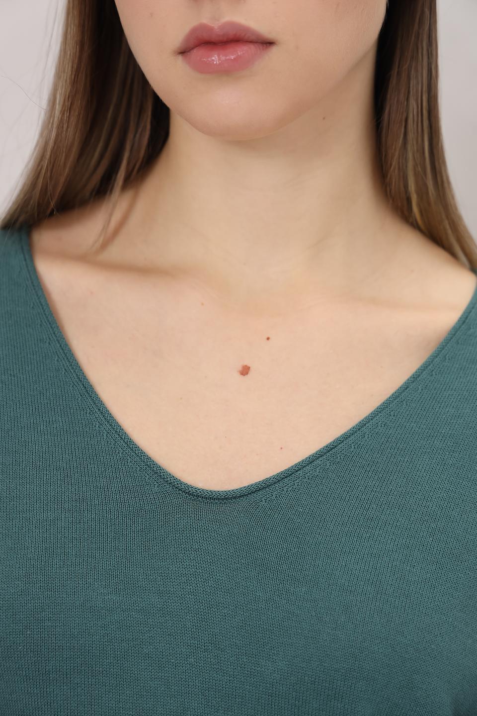 Пуловер Tom Tailor изумрудный