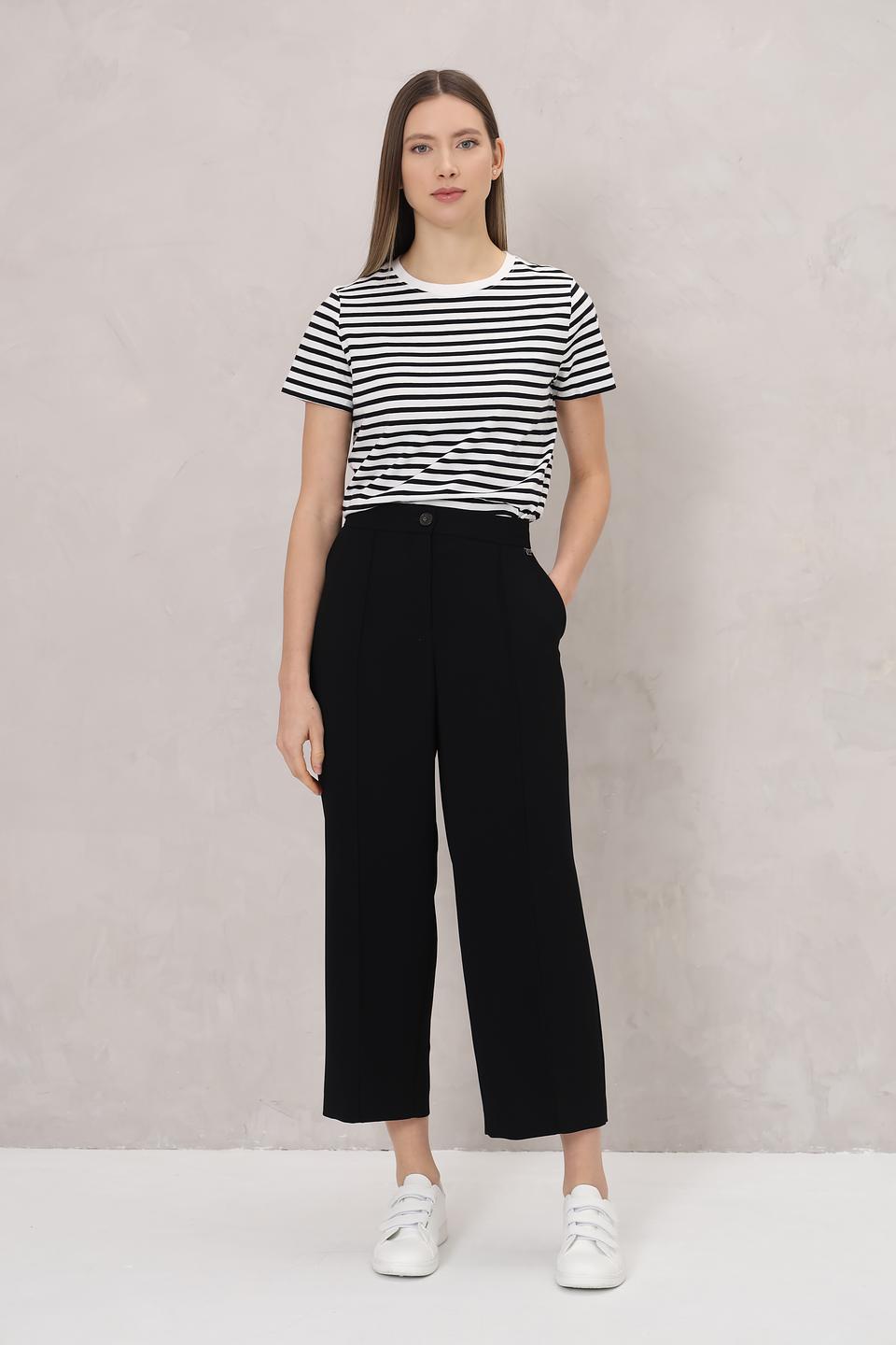 Футболка Tom Tailor в полоску чёрно-белая