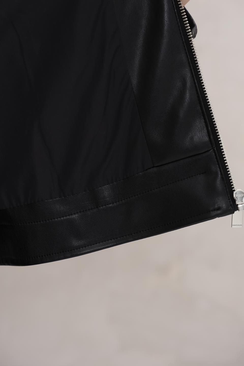 Жакет Tom Tailor из экокожи чёрный